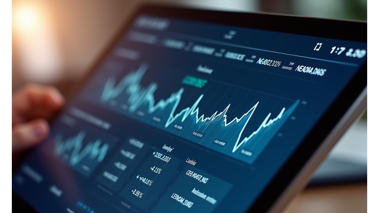 Schermata di una dashboard digitale con grafici che mostrano il miglioramento di energia, sonno e livelli di stress nel tempo.